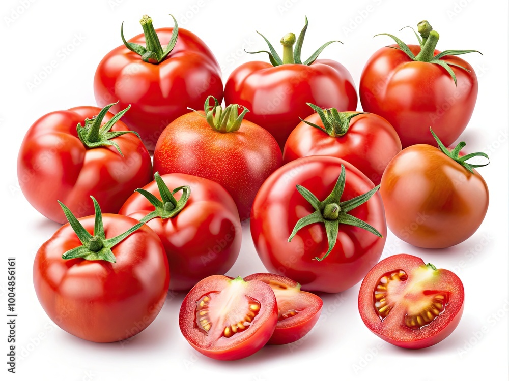 Fresh Tomato PNG Cut Out Element Set for Creative Projects, Cooking, and Food Design Use Fresh Tomato PNG Cut Out Element Set for Creative Projects, Cooking, and Food Design Use