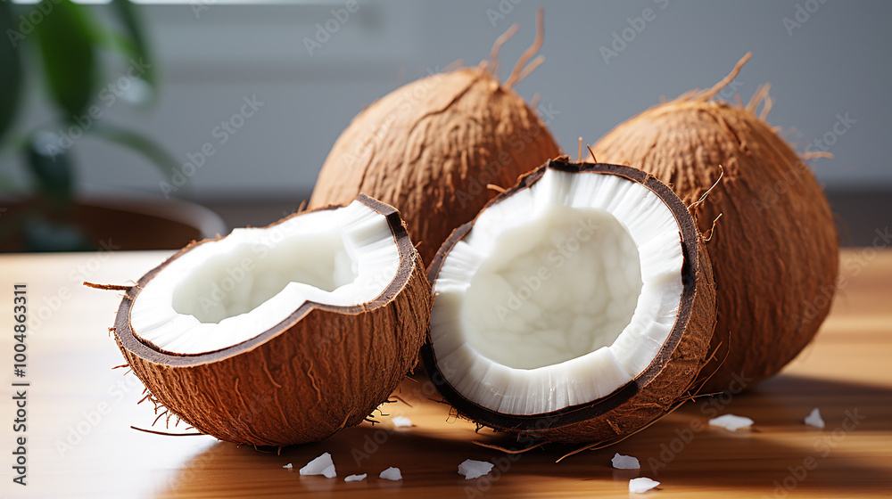 3d rendered photo of coconut generative ai 3d rendered photo of coconut generative ai