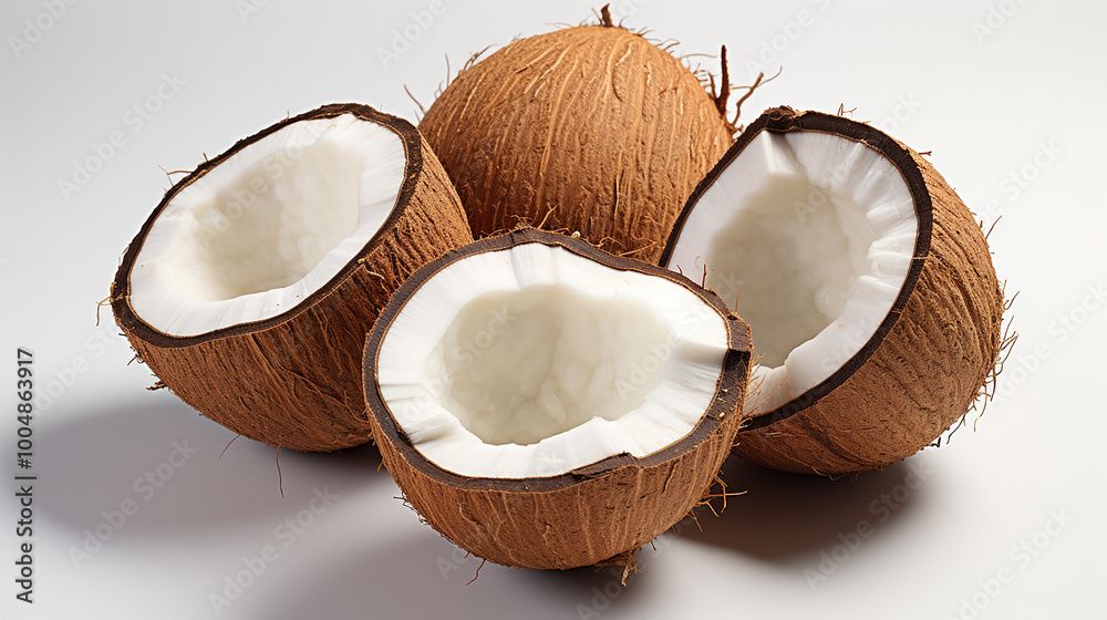 3d rendered photo of coconut generative ai 3d rendered photo of coconut generative ai