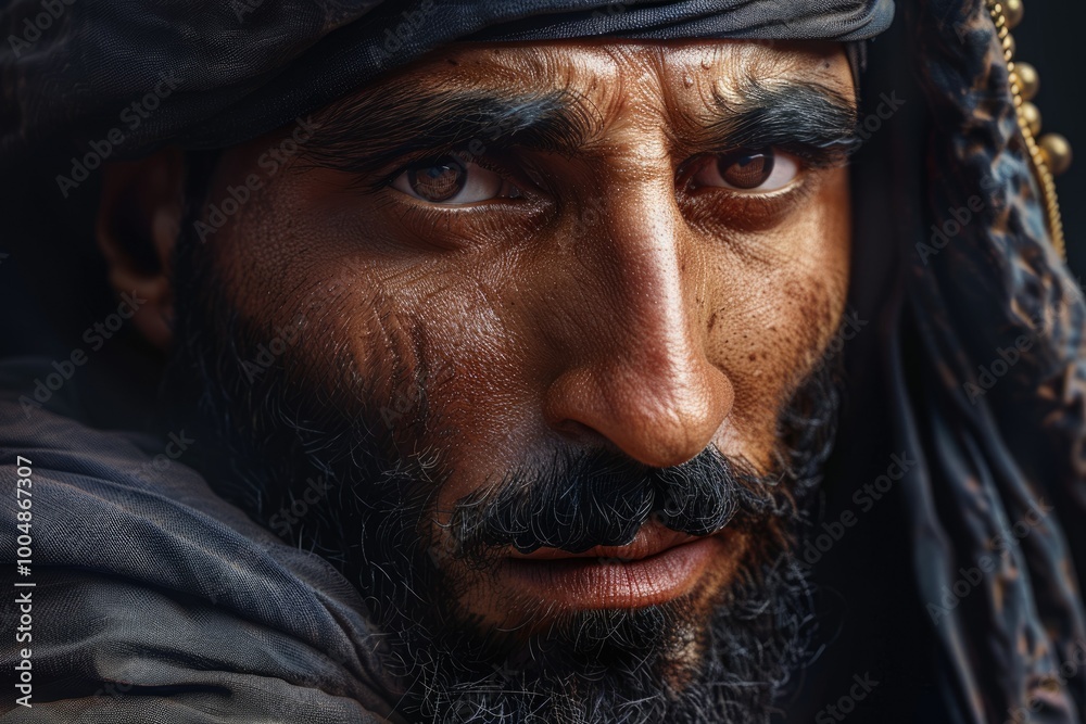 Arabic Man in Kandora Studio Portrait Arabic Man in Kandora Studio Portrait