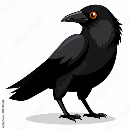 Stunning American Crow Vector Illustration High-Quality Graphics for Designers photo