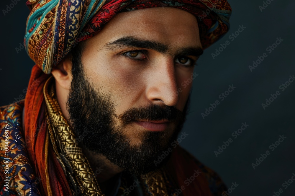 Arabic Man in Kandora Studio Portrait Arabic Man in Kandora Studio Portrait