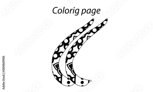 cluster coloring pages.Stink beans parkia vector isolated illustration