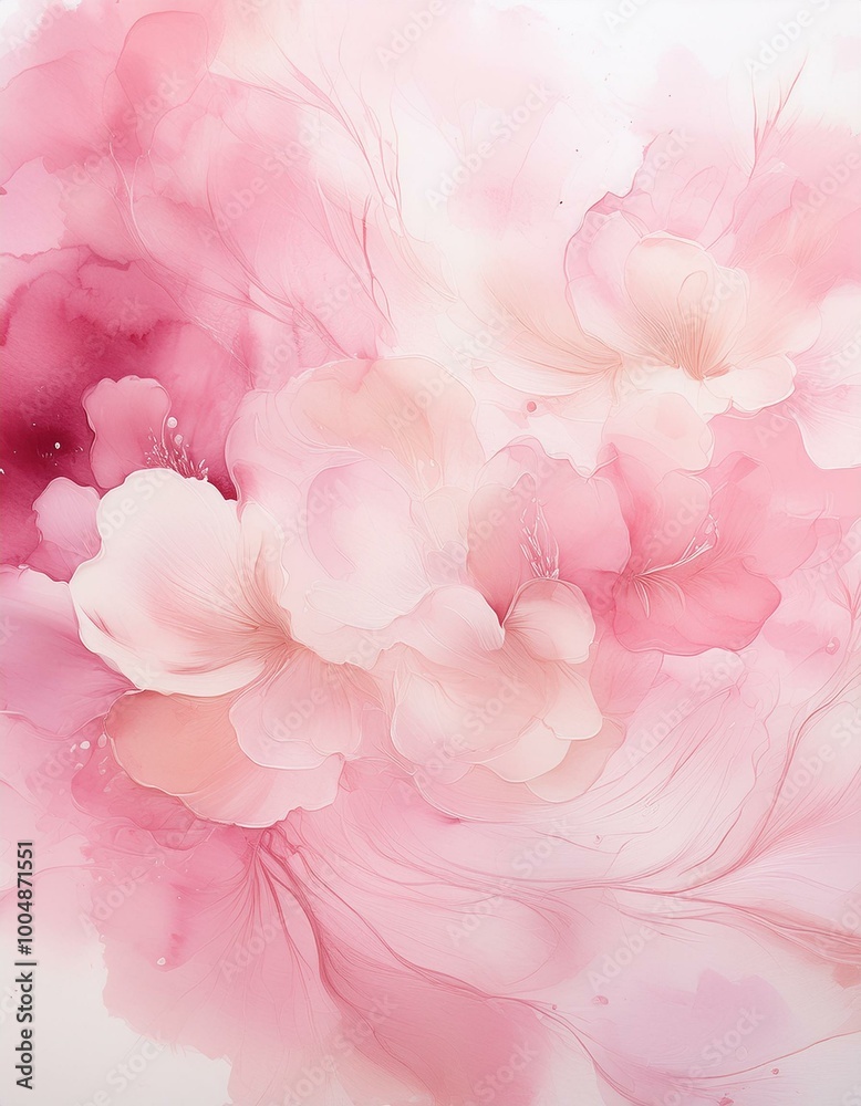 Abstract pink floral art Abstract pink floral art