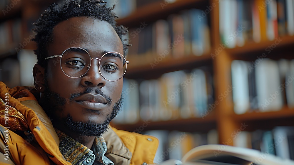 A Black student attentively talking to a teacher online, with books and notes spread out on the desk in a well-lit study area A Black student attentively talking to a teacher online, with books and notes spread out on the desk in a well-lit study area