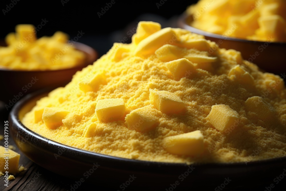 Upper sighted cornmeal texture, generative IA Upper sighted cornmeal texture, generative IA