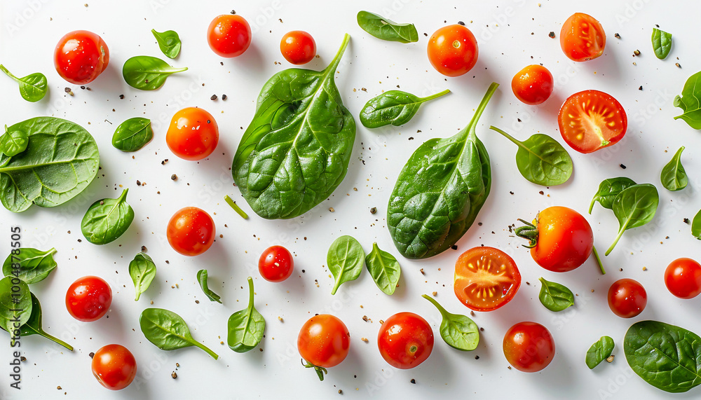 fresh-cherry-tomatoes-ba-spinach-cascading-garden-harvest