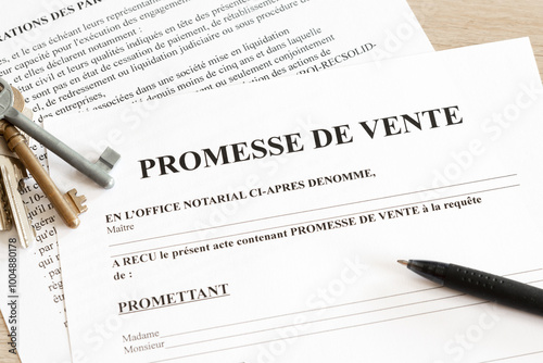 Promesse de vente d'un bien immobilier
