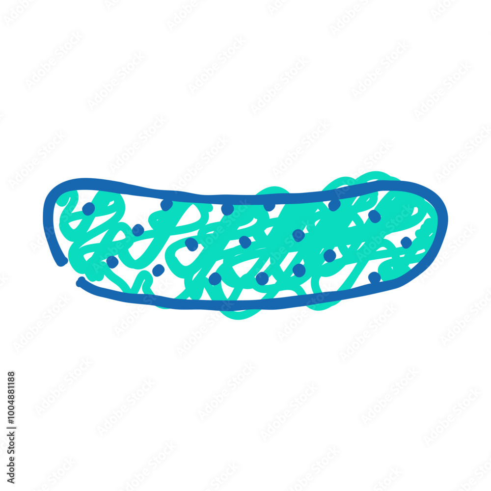 Fototapeta premium cucumber with pimples doodle icon sketch vector. cucumber with pimples sign. isolated symbol illustration