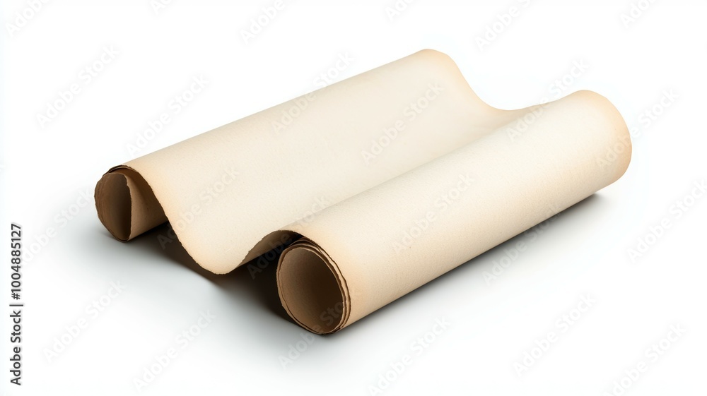 A long, thin sheet of paper is folded in half A long, thin sheet of paper is folded in half