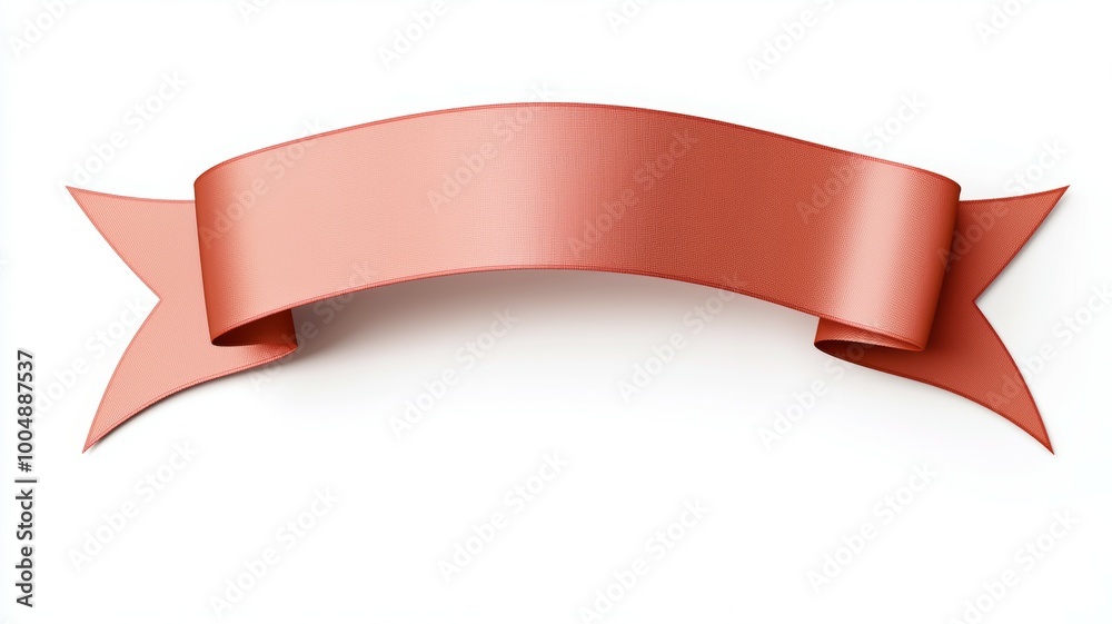 A ribbon is shown in a pink color A ribbon is shown in a pink color