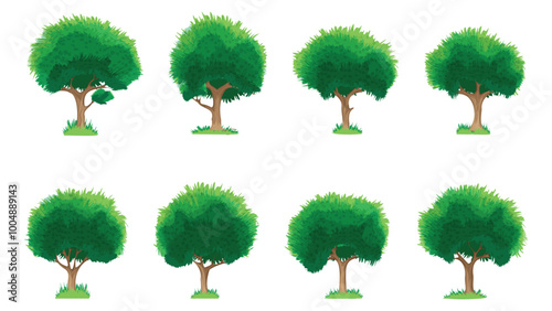 tree set of eight trees