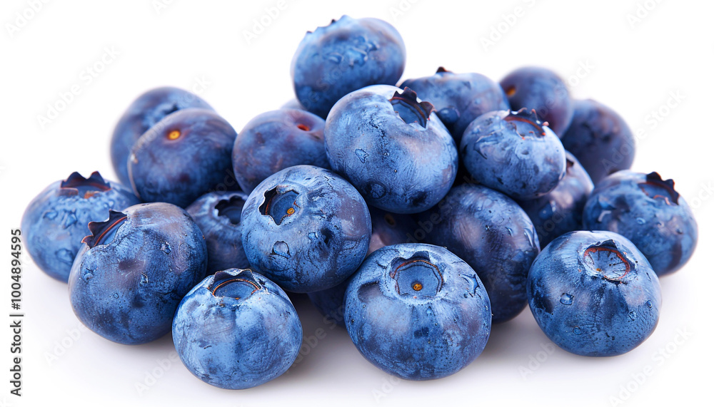 Fototapeta premium bright-blueberries-antioxidants-nutritious-snack-on-white-background