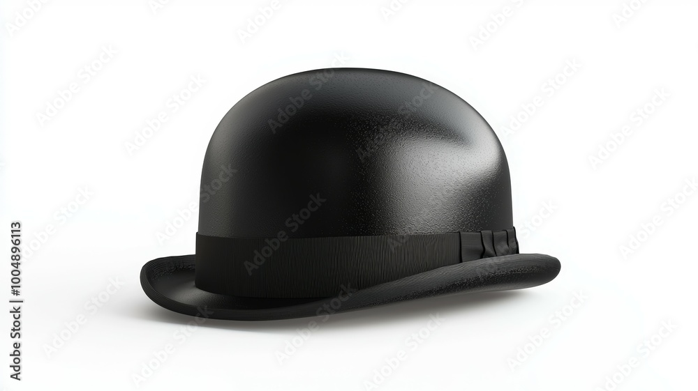 Fototapeta premium A black hat with a black ribbon around it