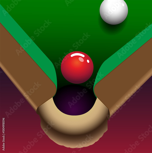 Snooker table corner hole