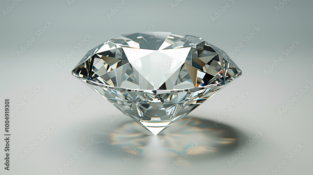 diamond on white Generative AI. diamond on white Generative AI.
