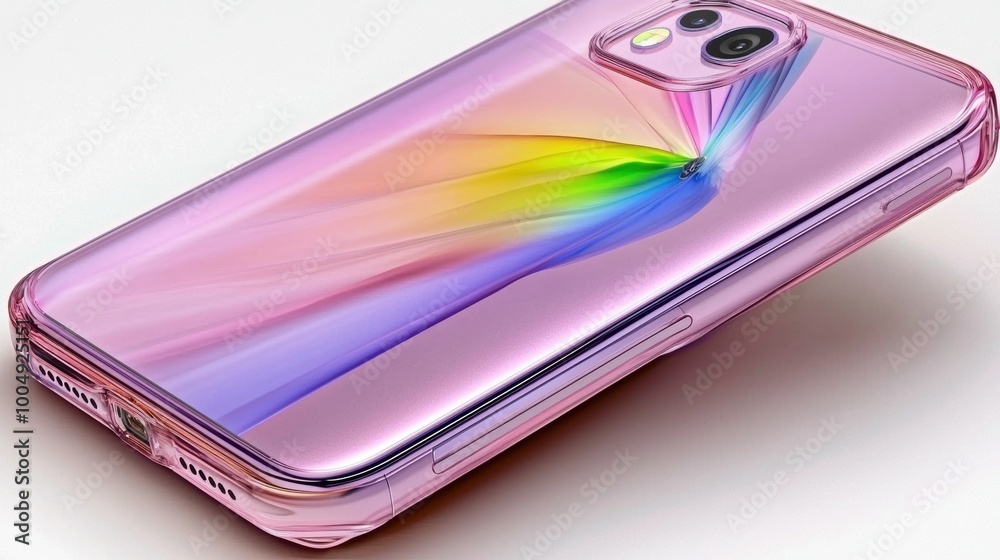 Colorful Smartphone Case With Rainbow Pattern Colorful Smartphone Case With Rainbow Pattern