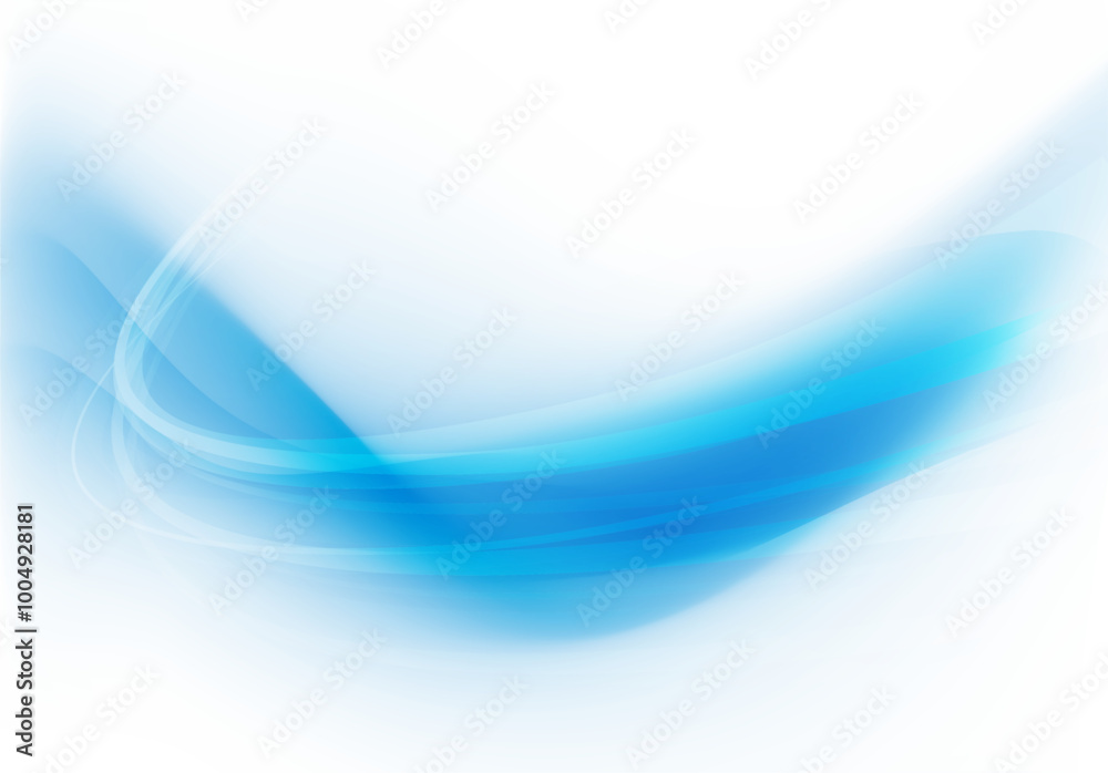 Fototapeta premium Blue curve swirl background concept with copy space