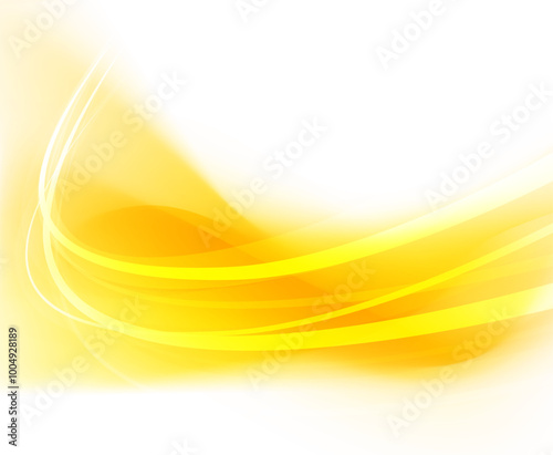 Yellow curve swirl background concept with copy space
