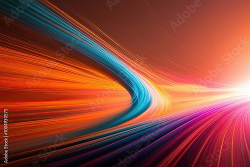 Vibrant Orange Haze Spiral in Dynamic Colorful Motion