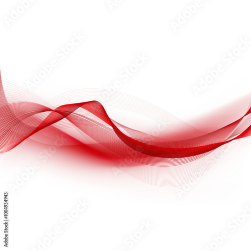 Red curve swirl background concept with copy space