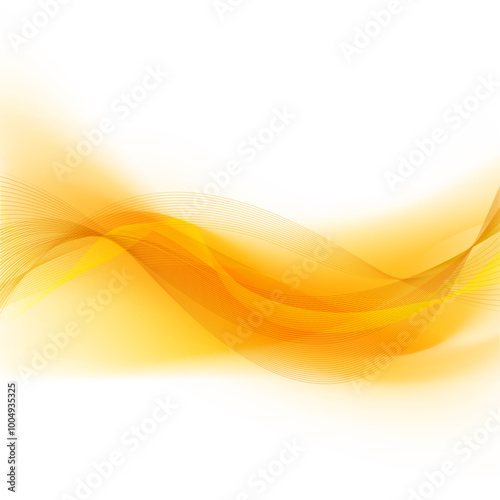 Orange curve swirl background concept with copy space