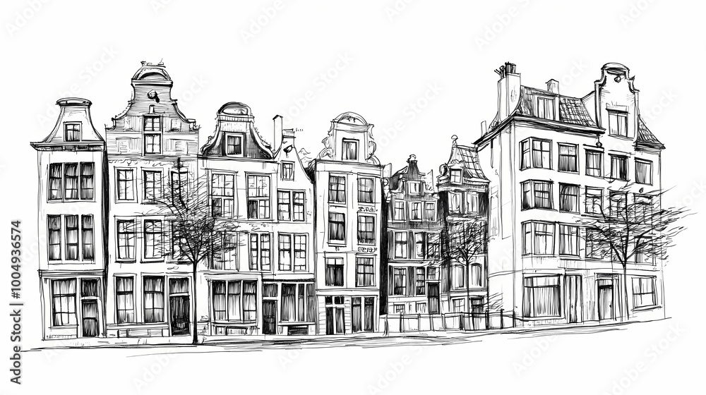 hand drawn sketch of the town hand drawn sketch of the town
