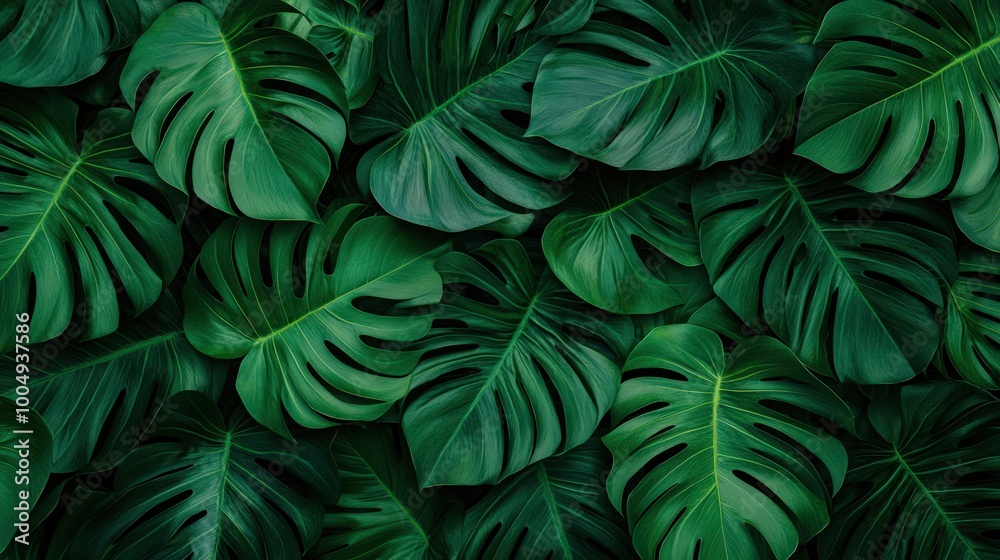 Lush Green Tropical Palm Leaves Background Texture Lush Green Tropical Palm Leaves Background Texture