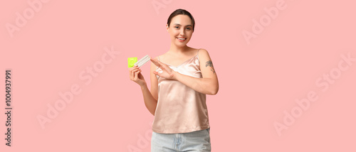 Beautiful young woman with ...
