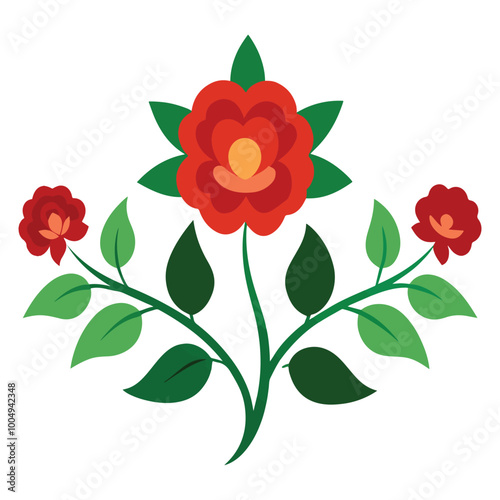 Floral vector clipart illustration for design element