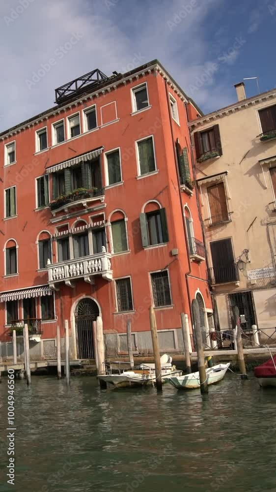 Stabilized Shot of Venice Grand Canal in Italy from tourist boat. - As UNESCO world heritage, Venice is an important tourist destination in Italy with its beautiful cityscape, also busy port of Italy. Stabilized Shot of Venice Grand Canal in Italy from tourist boat. - As UNESCO world heritage, Venice is an important tourist destination in Italy with its beautiful cityscape, also busy port of Italy.