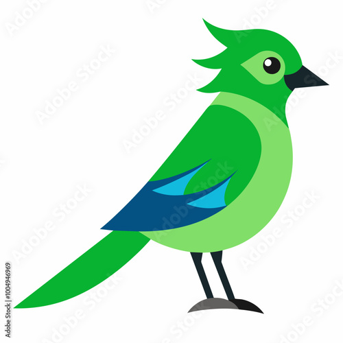 Green Jay Vector Illustration Perfect for Creative Use