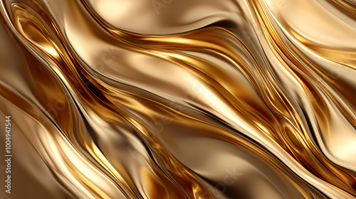 Minimalist golden wallpaper with smooth metallic finish and sleekness. Metallic Finish. Illustration photo