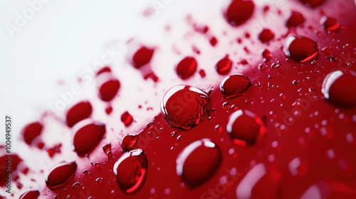 Vivid Blood Droplets: Ultra-Realistic, Cinematically Lit 8K UHD Image on White Background photo