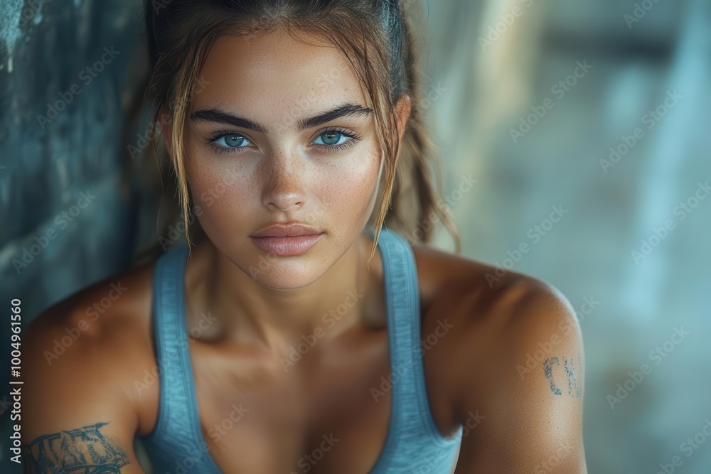 fitness enthusiast posing after an intense workout embodying strength and motivation with a striking visual that inspires fitness and health fitness enthusiast posing after an intense workout embodying strength and motivation with a striking visual that inspires fitness and health