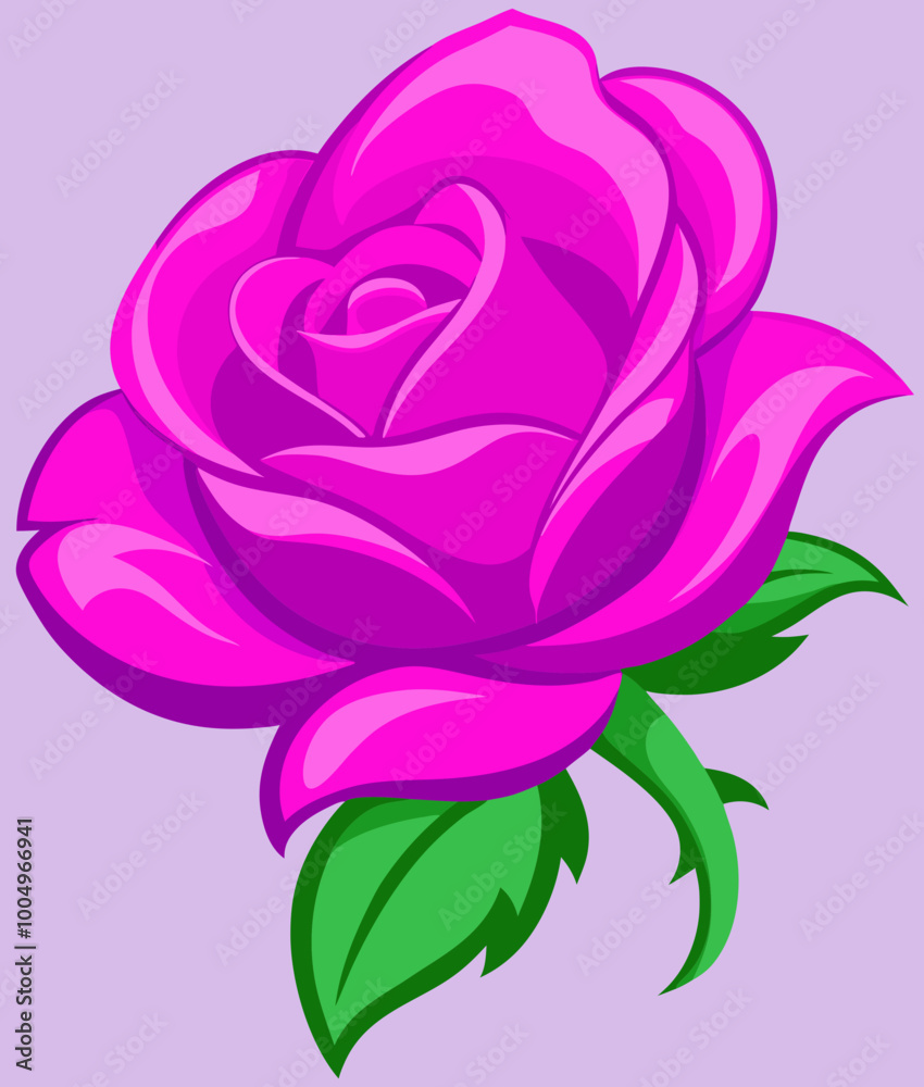 Pink rose on white background. stock illustration Pink rose on white background. stock illustration