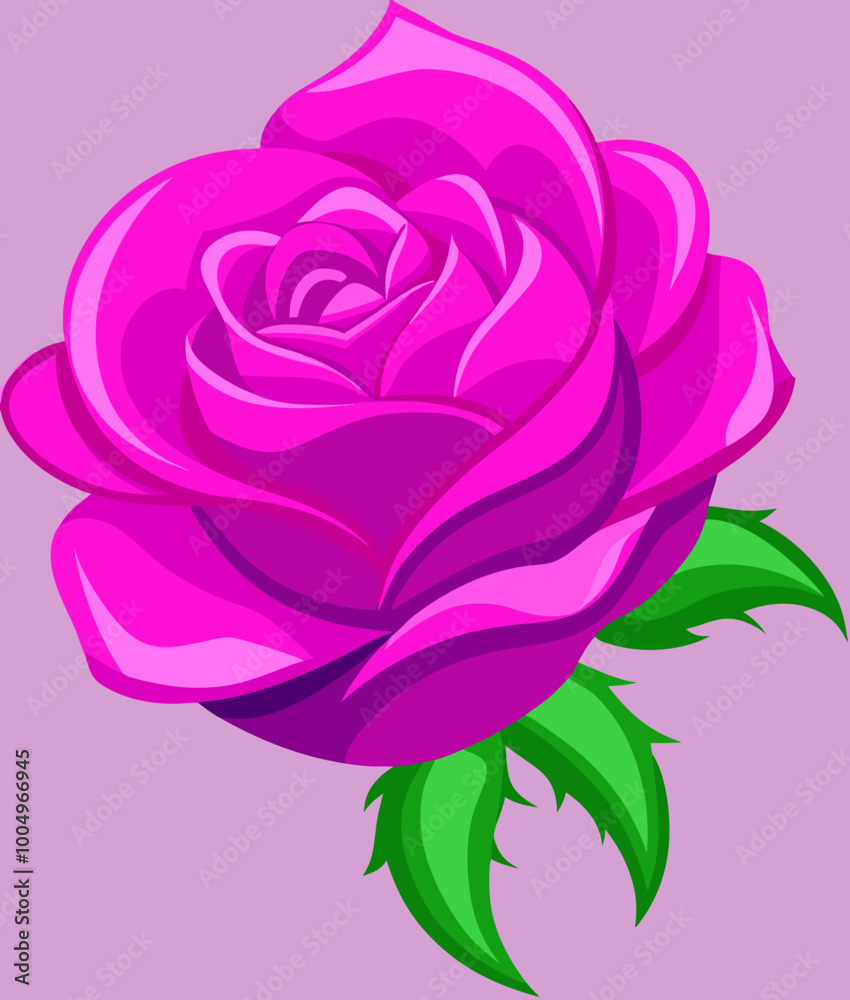 Pink rose on white background. stock illustration Pink rose on white background. stock illustration