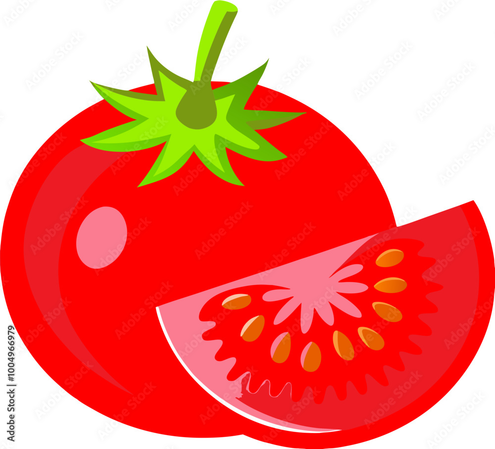 Tomato flat icon, vegetable and diet, vector graphics, a colorful solid pattern on a white background Tomato flat icon, vegetable and diet, vector graphics, a colorful solid pattern on a white background