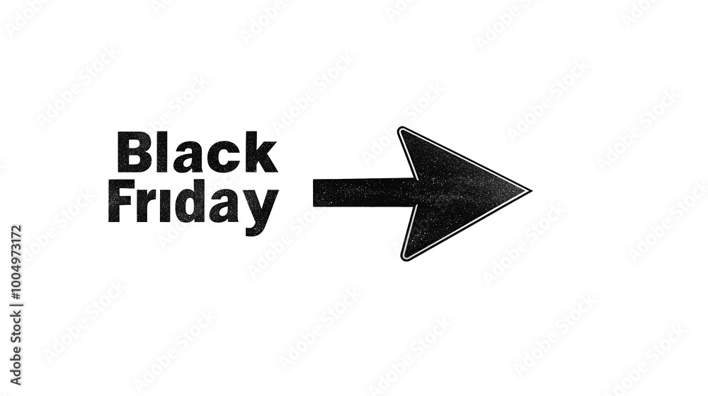 Black Friday Sale Arrow: A simple, bold, and impactful arrow pointing right, conveying the message Black Friday Sale Arrow: A simple, bold, and impactful arrow pointing right, conveying the message
