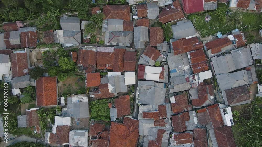 Drone video of a house in the countryside with downward movement and camera facing downwards Drone video of a house in the countryside with downward movement and camera facing downwards