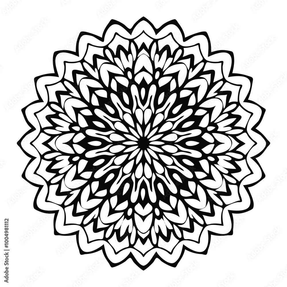 Floral mandala vector design with flowers Floral mandala vector design with flowers