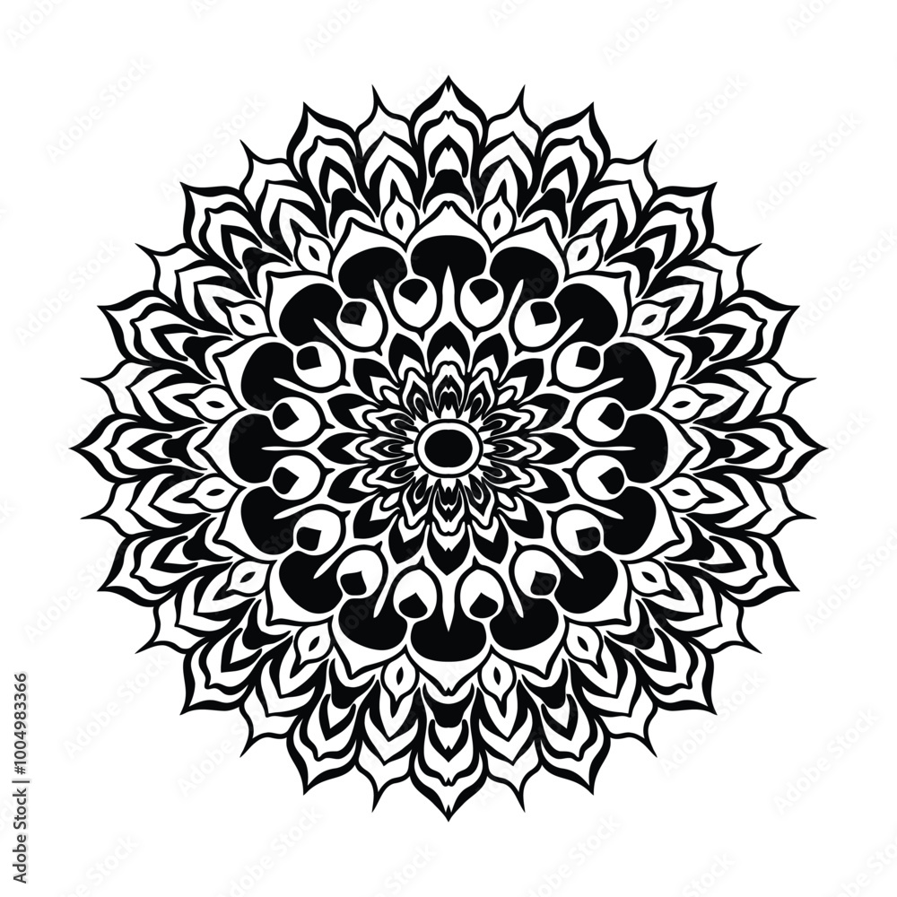 Floral mandala vector design with flowers Floral mandala vector design with flowers