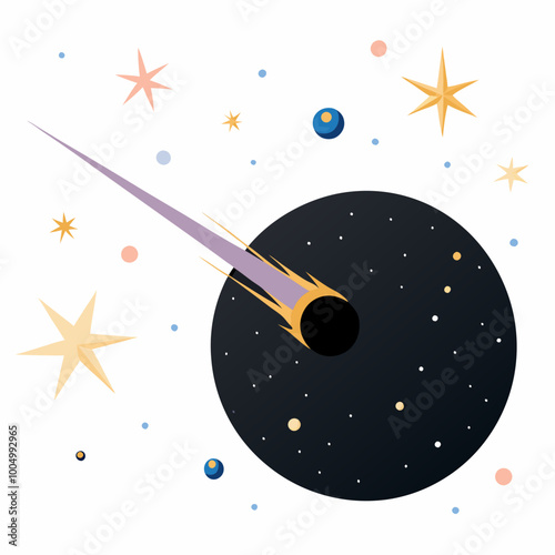  black hole pulling in nearby stars and light 