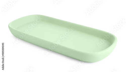 Silicone stand for bath set on white background