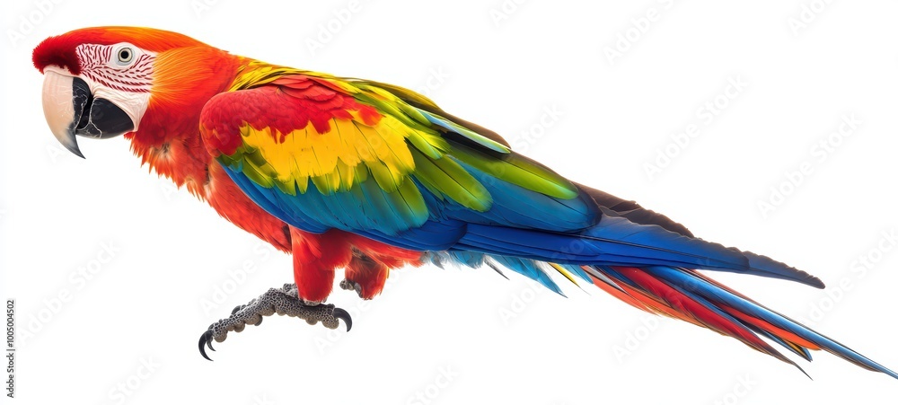 Fototapeta premium A stunning macaw with its bright red, blue, and yellow feathers