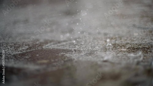 Rain on pavement photo