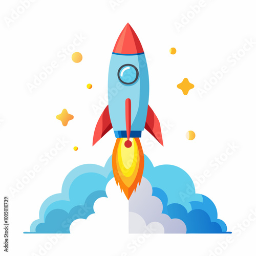 rocket in the sky