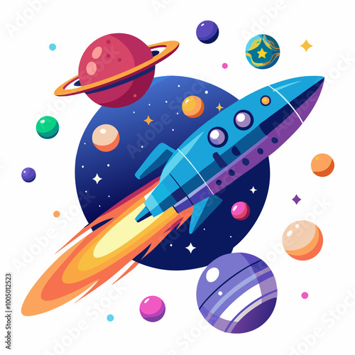 rocket in space