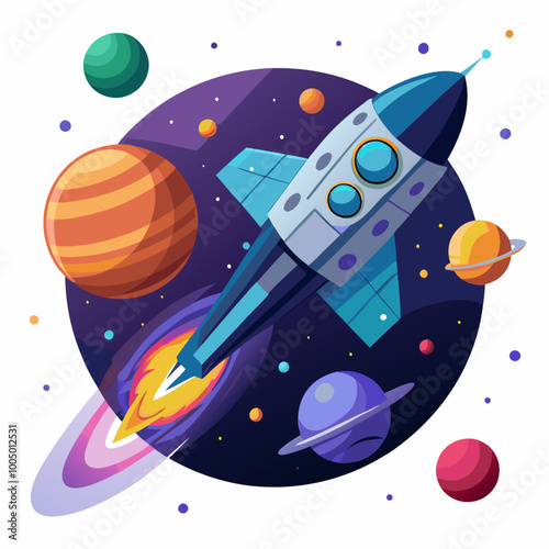 rocket in space