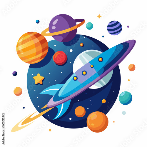 rocket in space